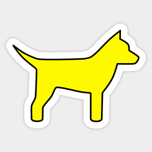 Yellow Dog Sticker